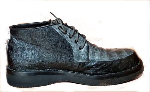 Black Ostrich & Gray Caiman Belly US Men's 10 image 0