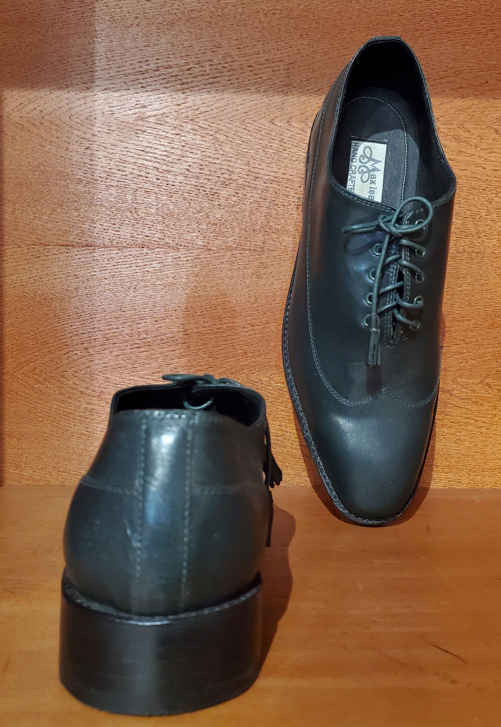 Green Leather Dress Shoe US Men's 10.5 image 3