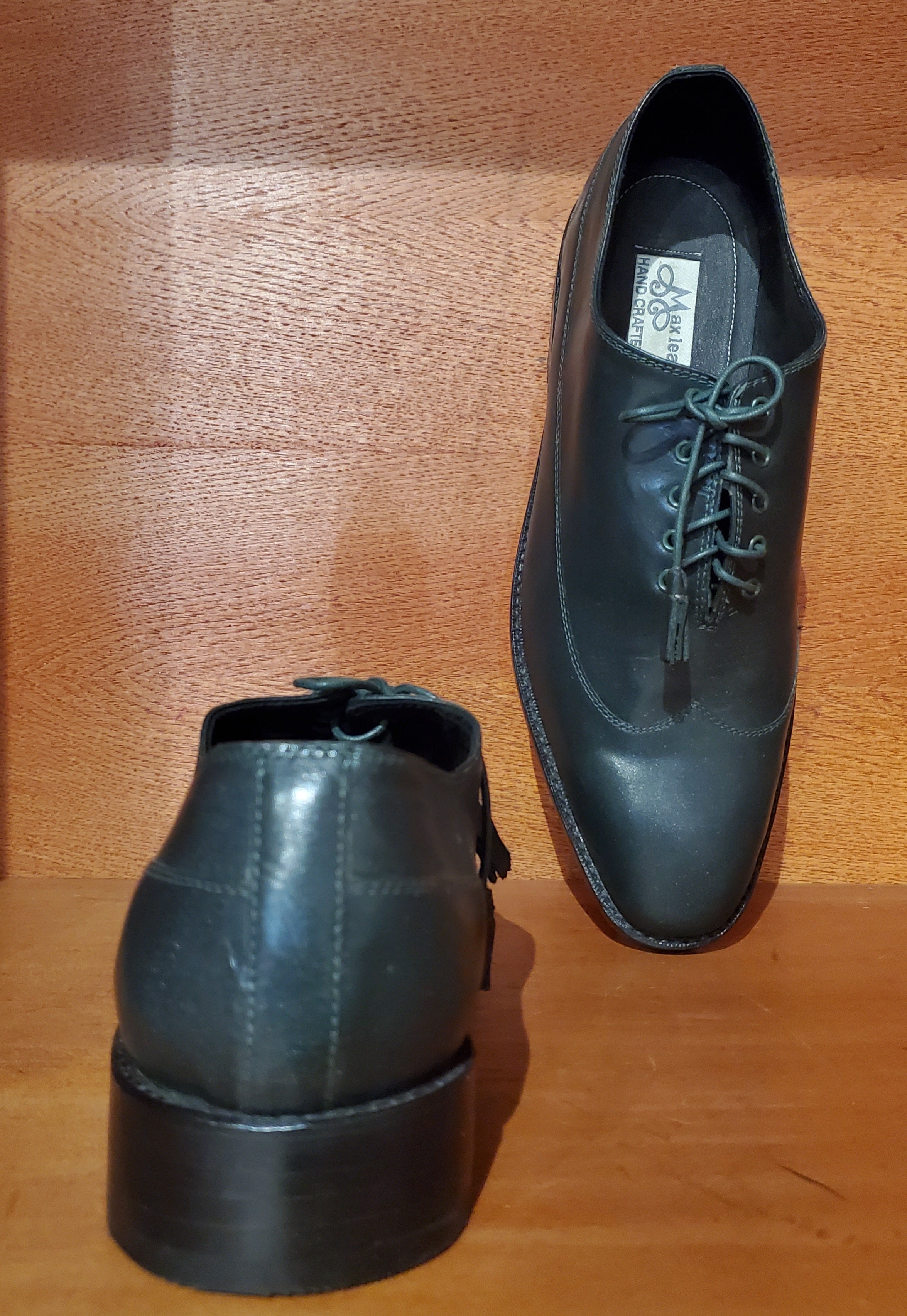 Green Leather Dress Shoe US Men's 10.5 image 3