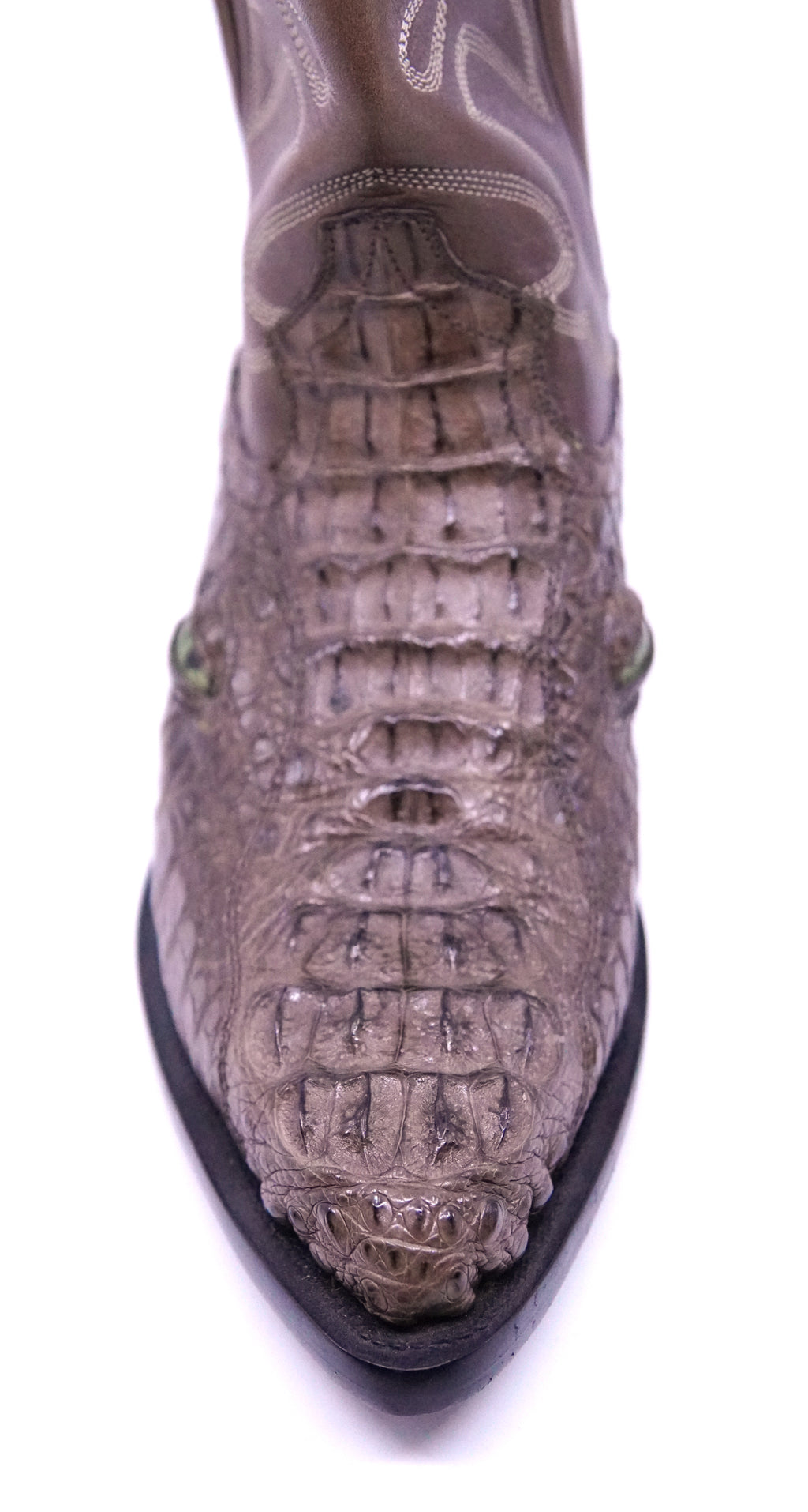 Hornback Caiman Boots with Eyes and Tails Men's 7.5 image 5