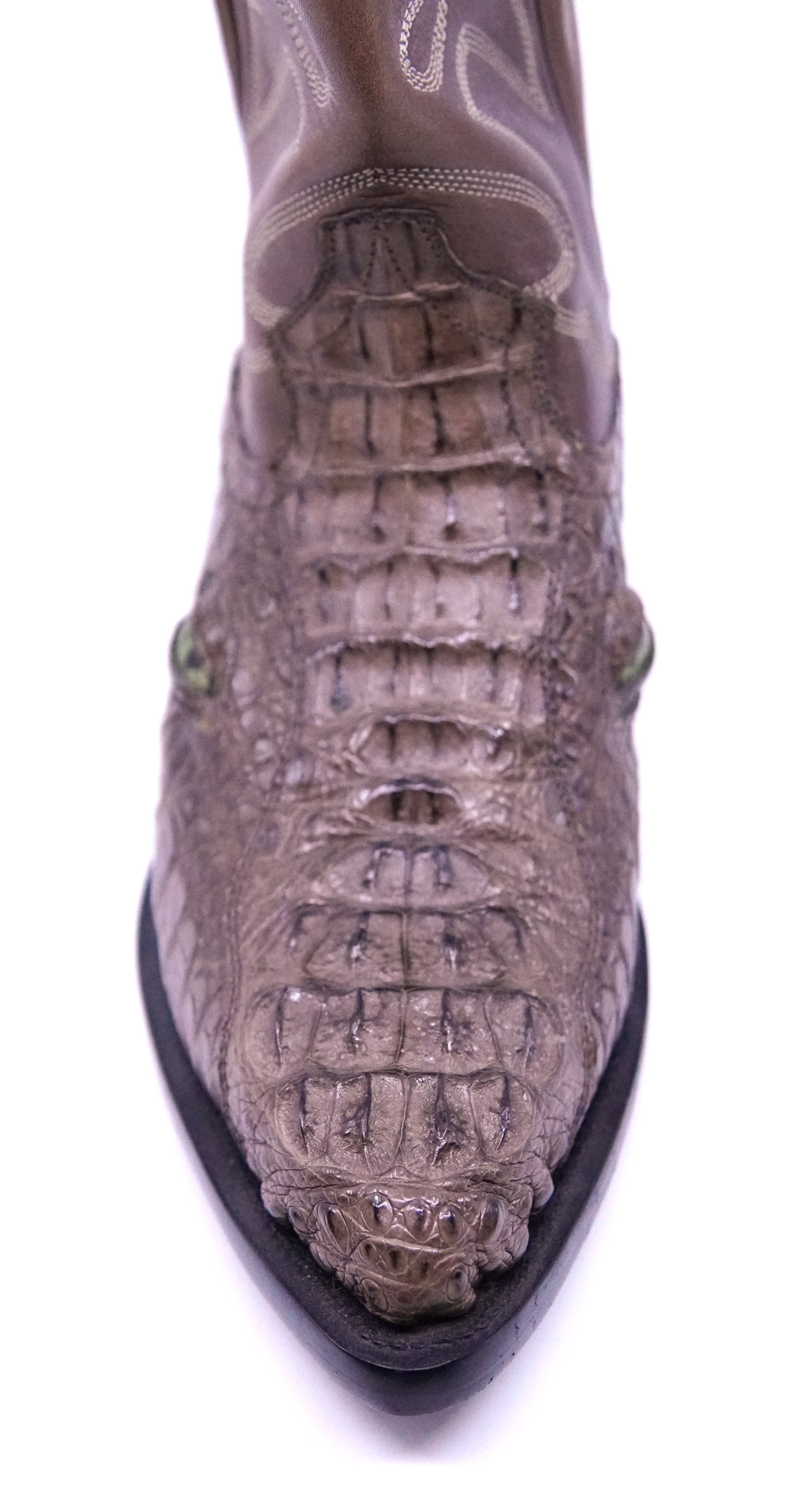Hornback Caiman Boots with Eyes and Tails Men's 7.5 image 5