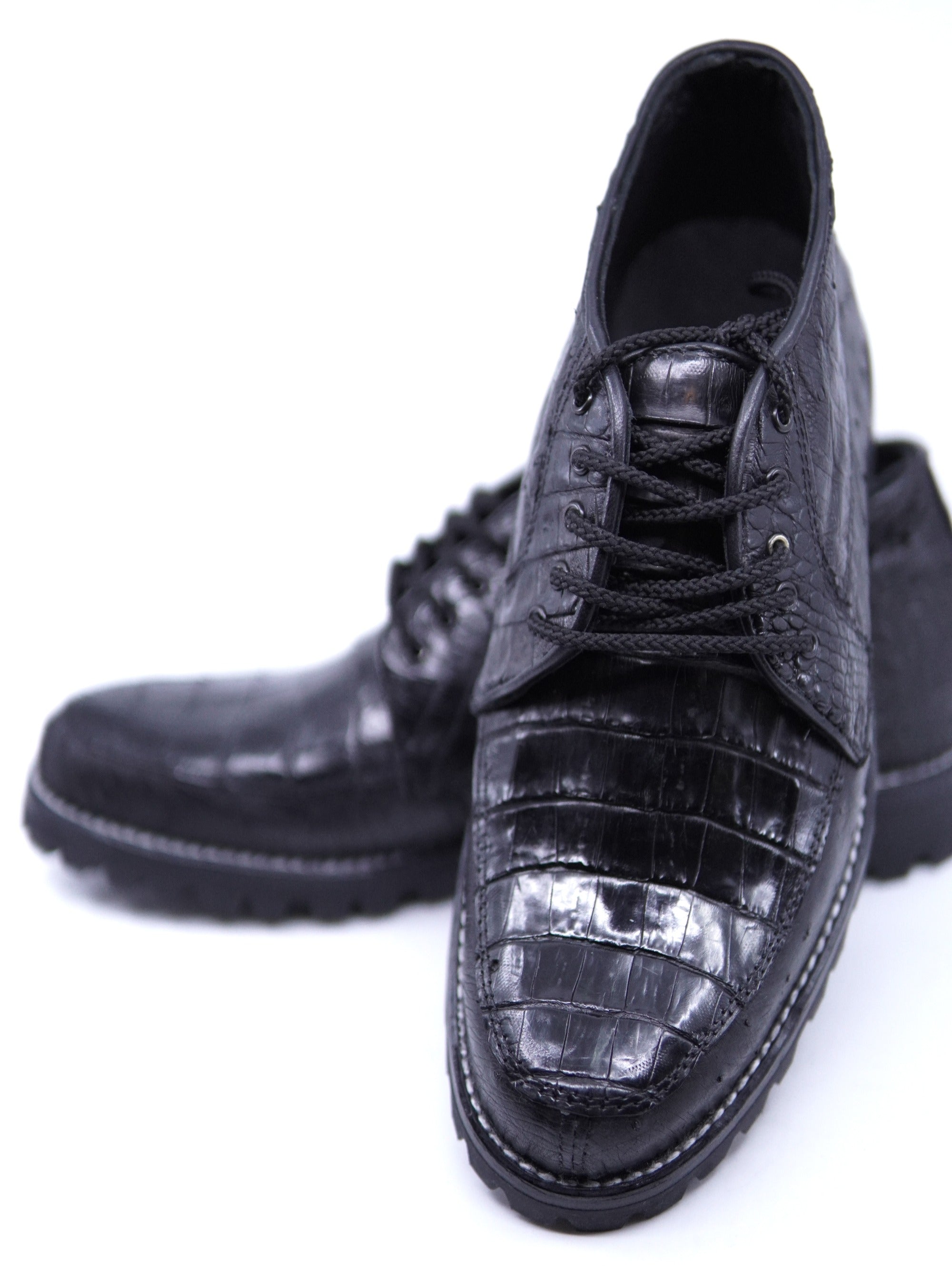 Ostrich & Caiman Belly Ankle Boot image 4