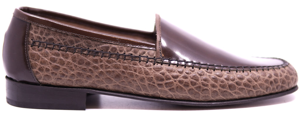 Genuine Leather Textured & Patent Loafer 12-US Men's image 0