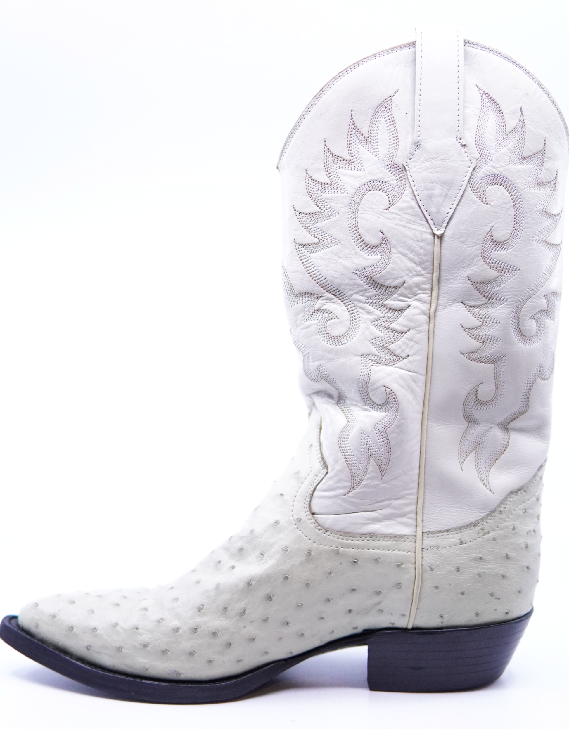 Bone Ostrich Boots IN STOCK image 2
