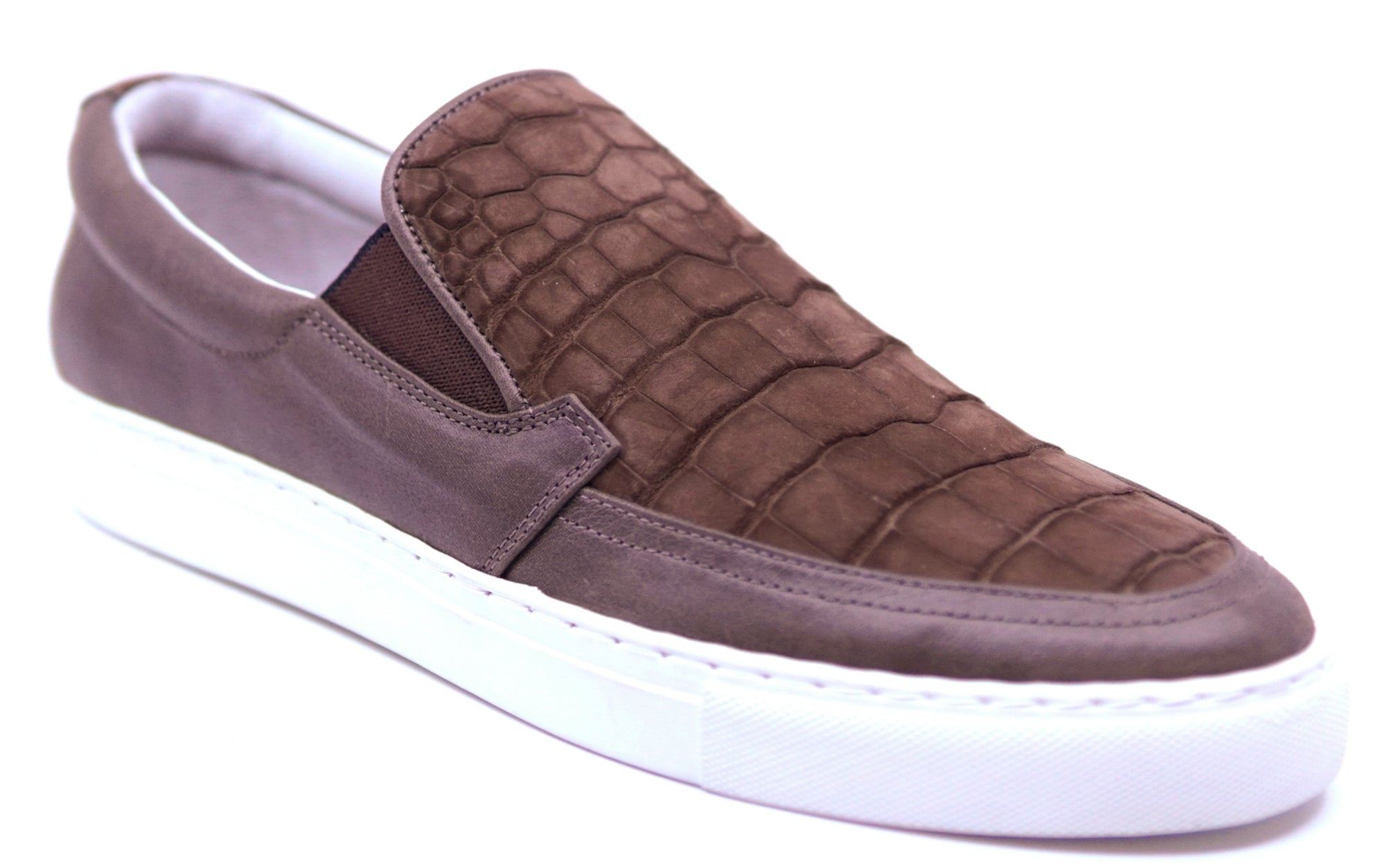 Alligator Suede & Leather Slip-on Sneaker image 2