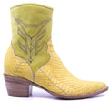 Genuine Light Green & Yellow Python Botin 9-US Womens image 0