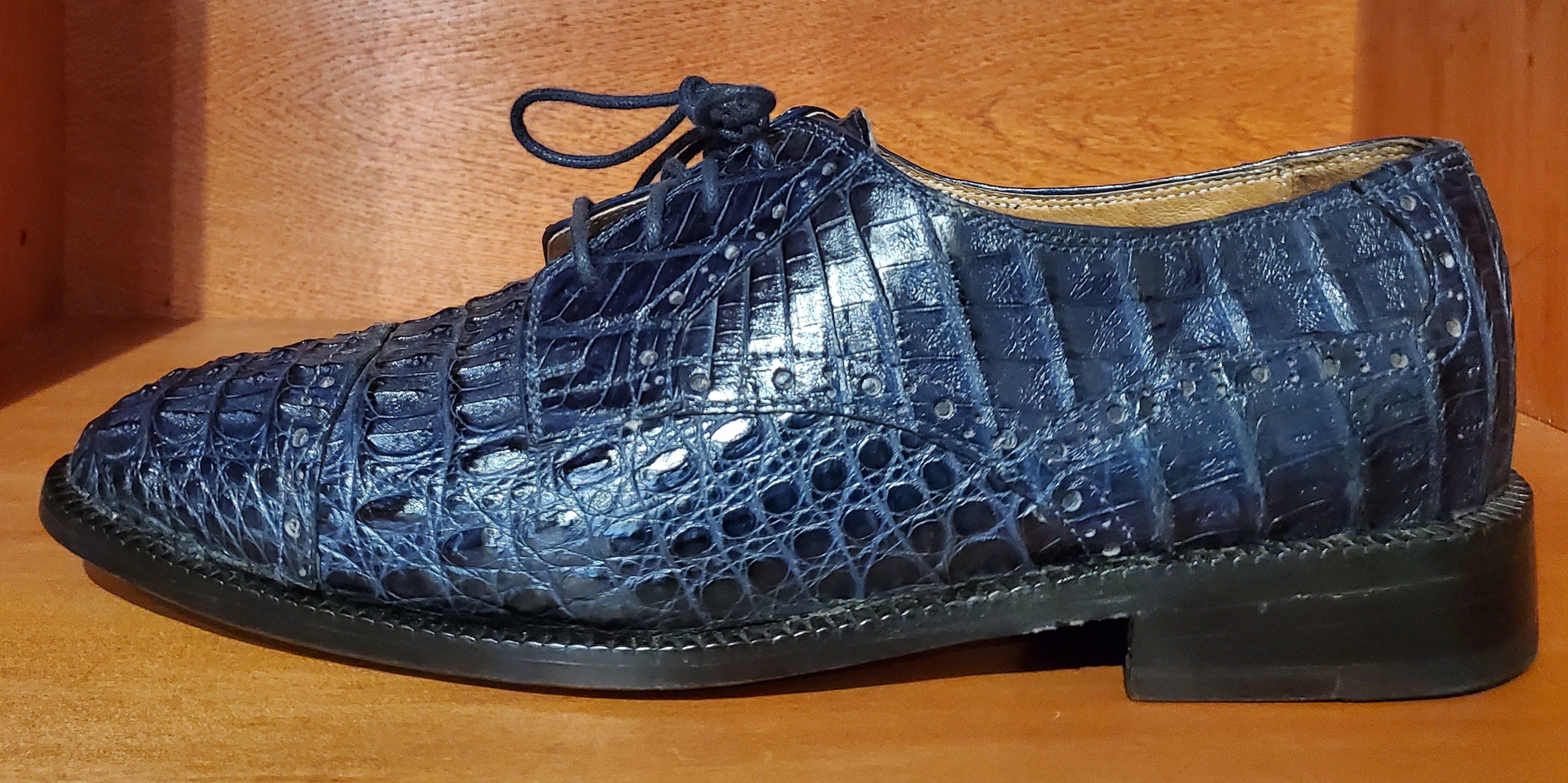Cap toe Crocodile Dress Shoe US Men's 10 image 1