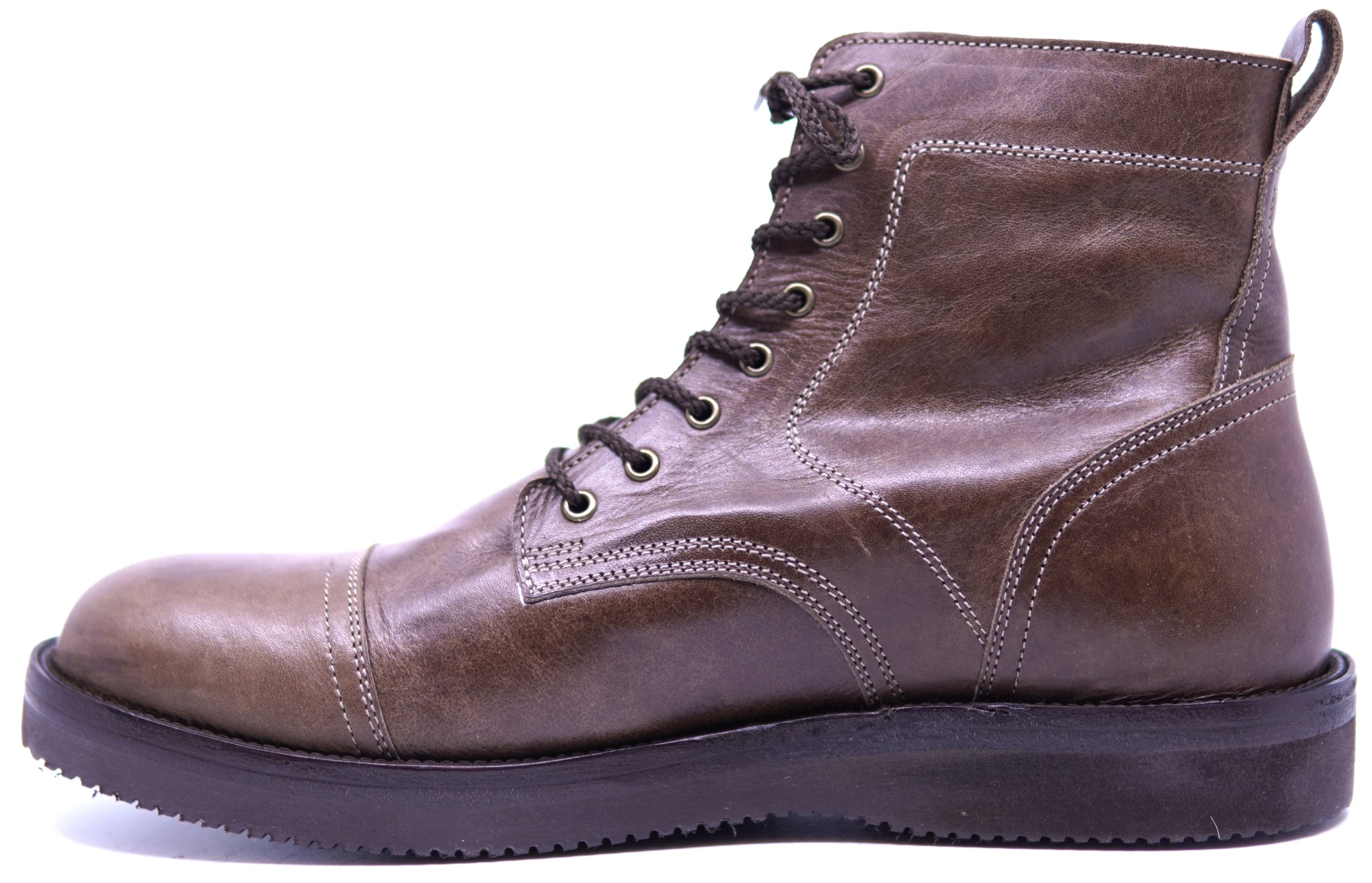 Genuine Leather Boot Cap Toe 9.5-US Men's image 1