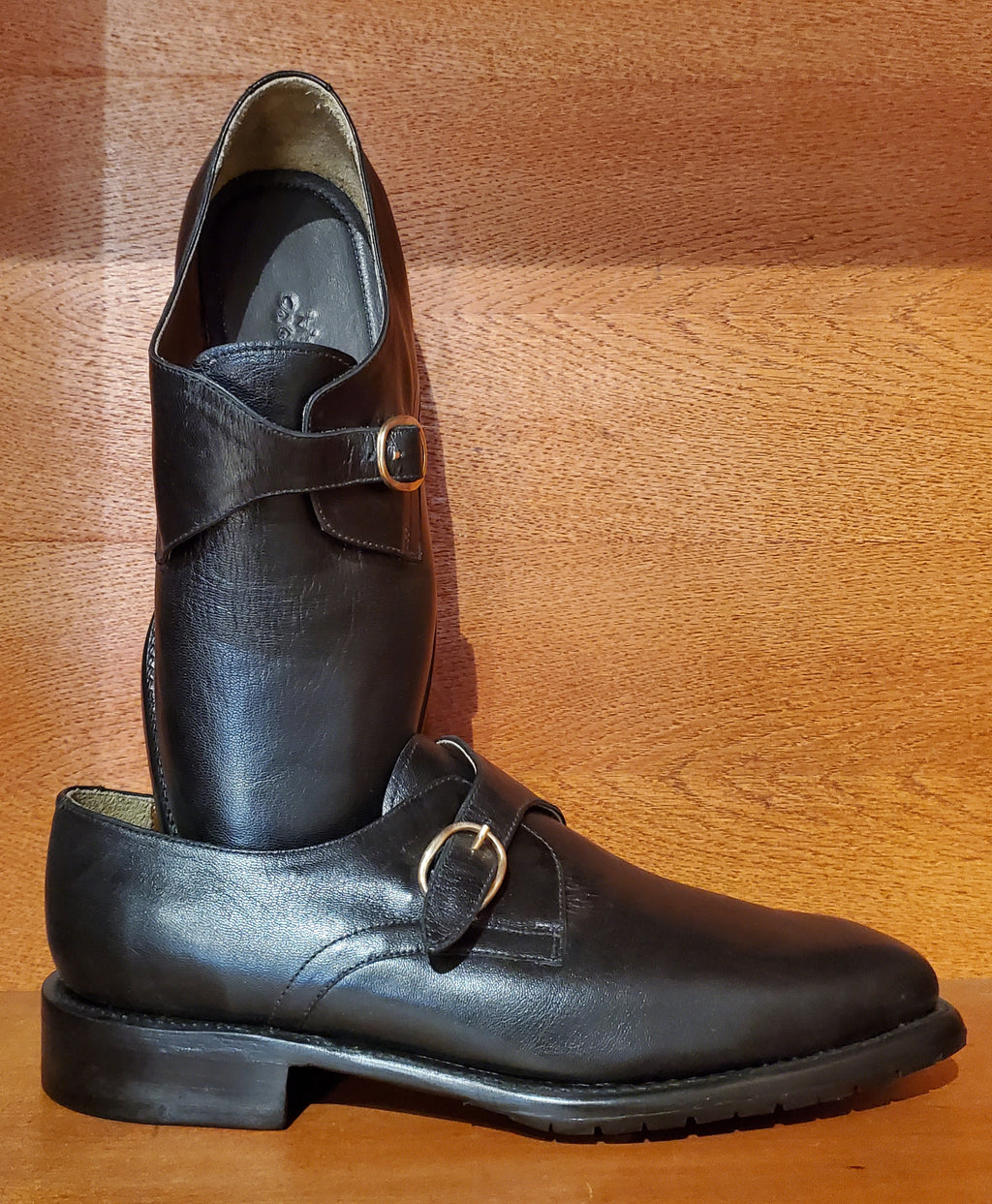 Black Leather Loafers US Men's 10.5 image 3