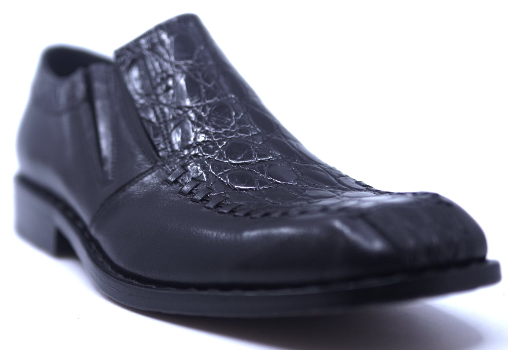 Leather & Alligator Belly Loafer Dress Shoe image 2