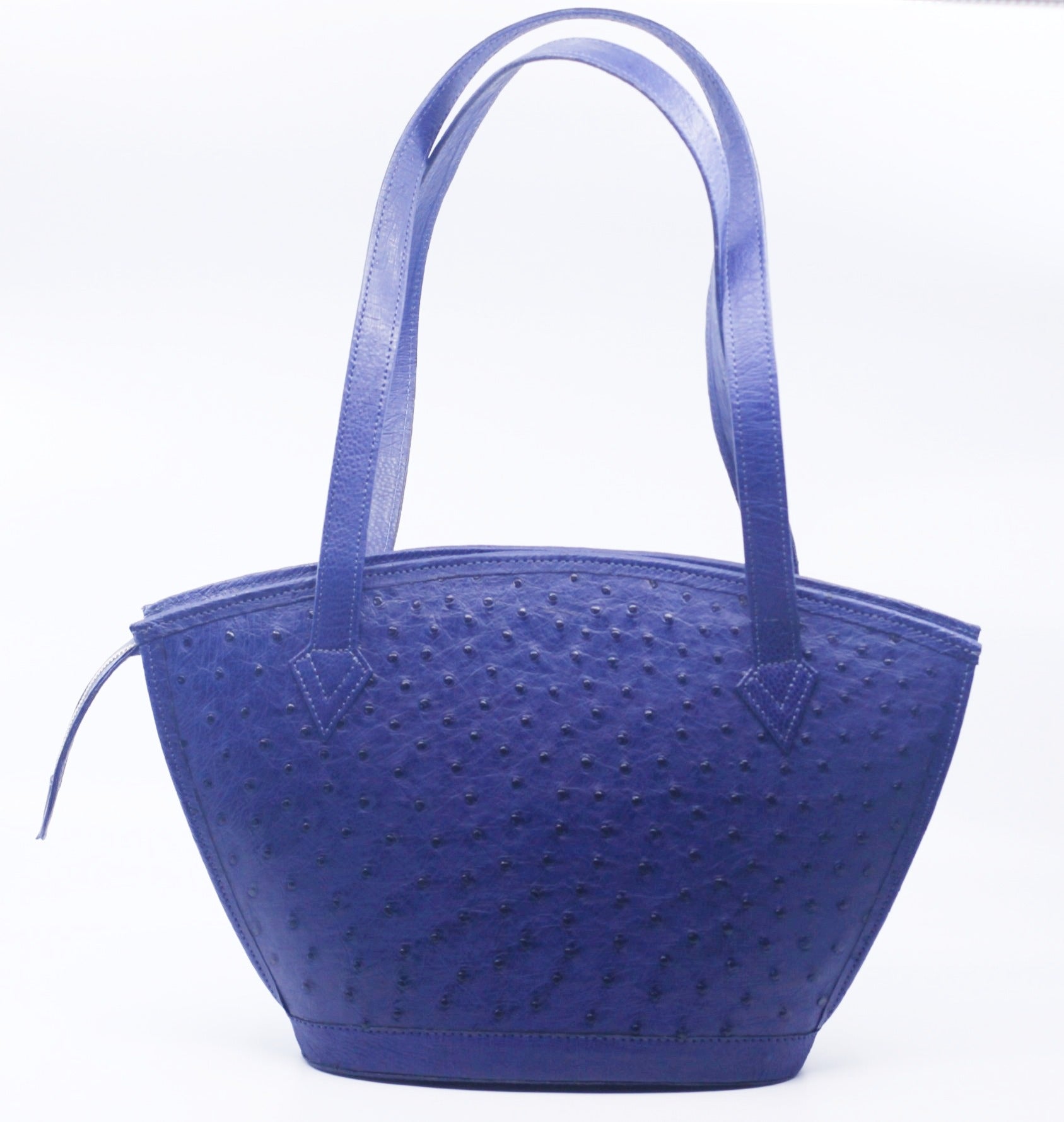Marine Blue Large Ostrich Purse image 0
