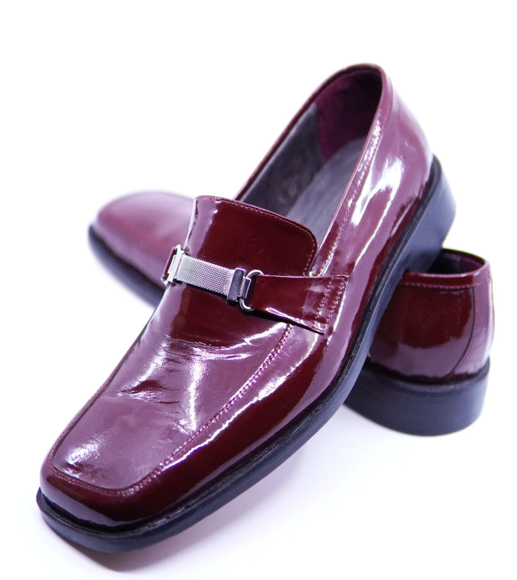 Burgundy Patent Leather Loafers US 9 image 3