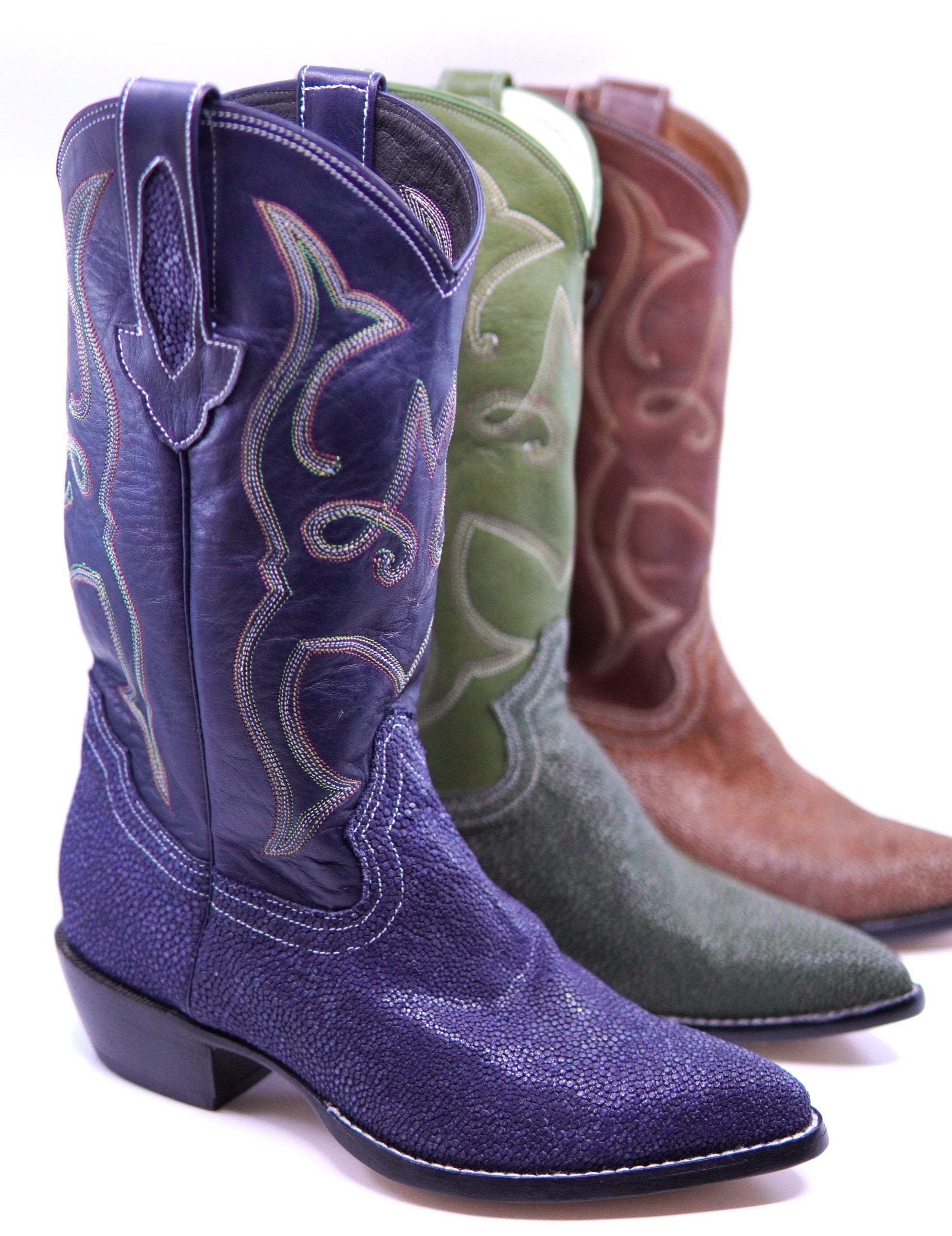 Stingray Textured Leather Cowboy Boots image 0