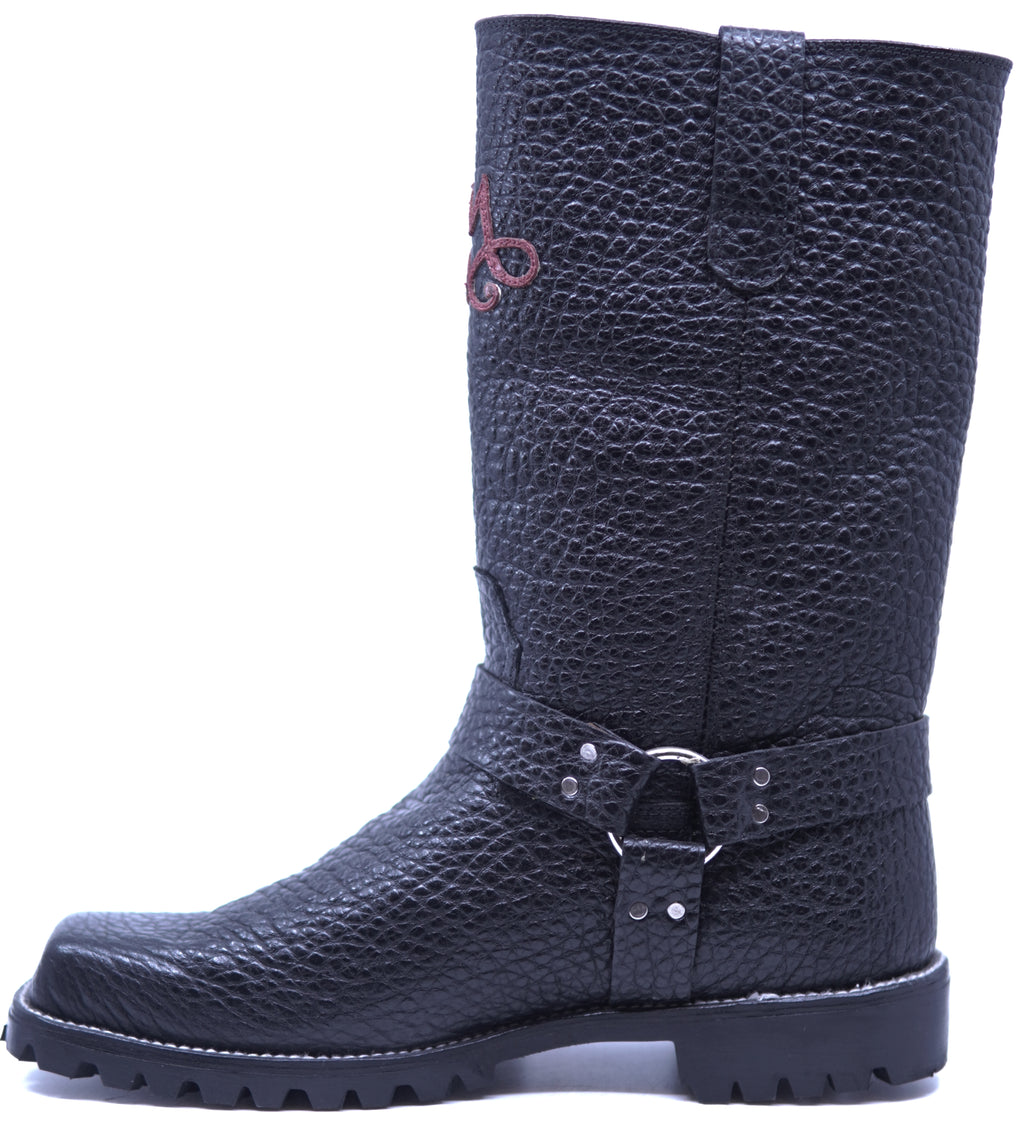 Genuine Buffalo Textured Motorcycle Boots image 1