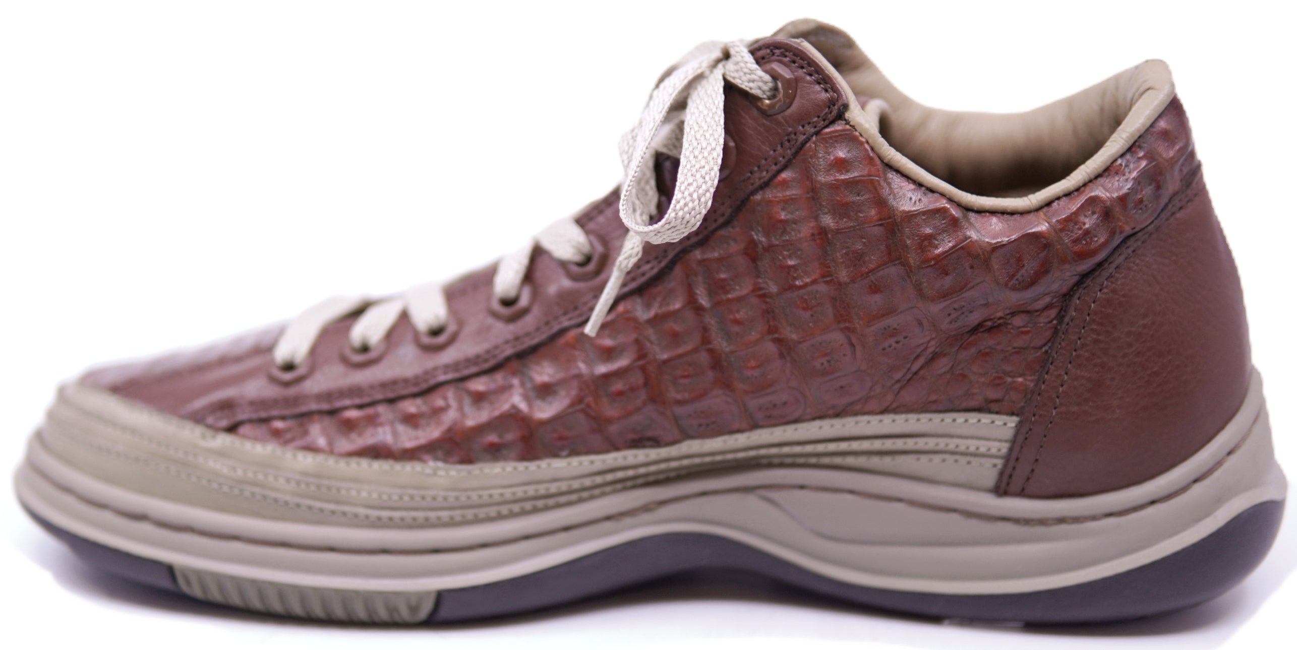 Crocodile Tail & Leather Sneaker image 1