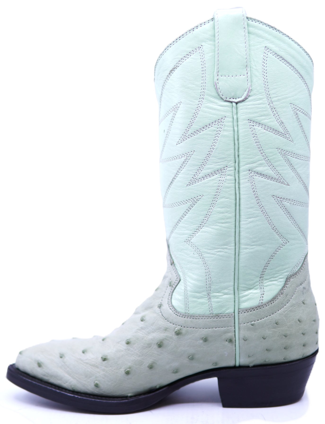 Genuine Mint Ostrich Cowboy Boots image 1