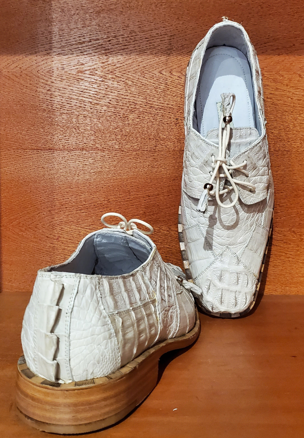 007 White Bone Crocodile Dress Shoe US Men's 11 image 3