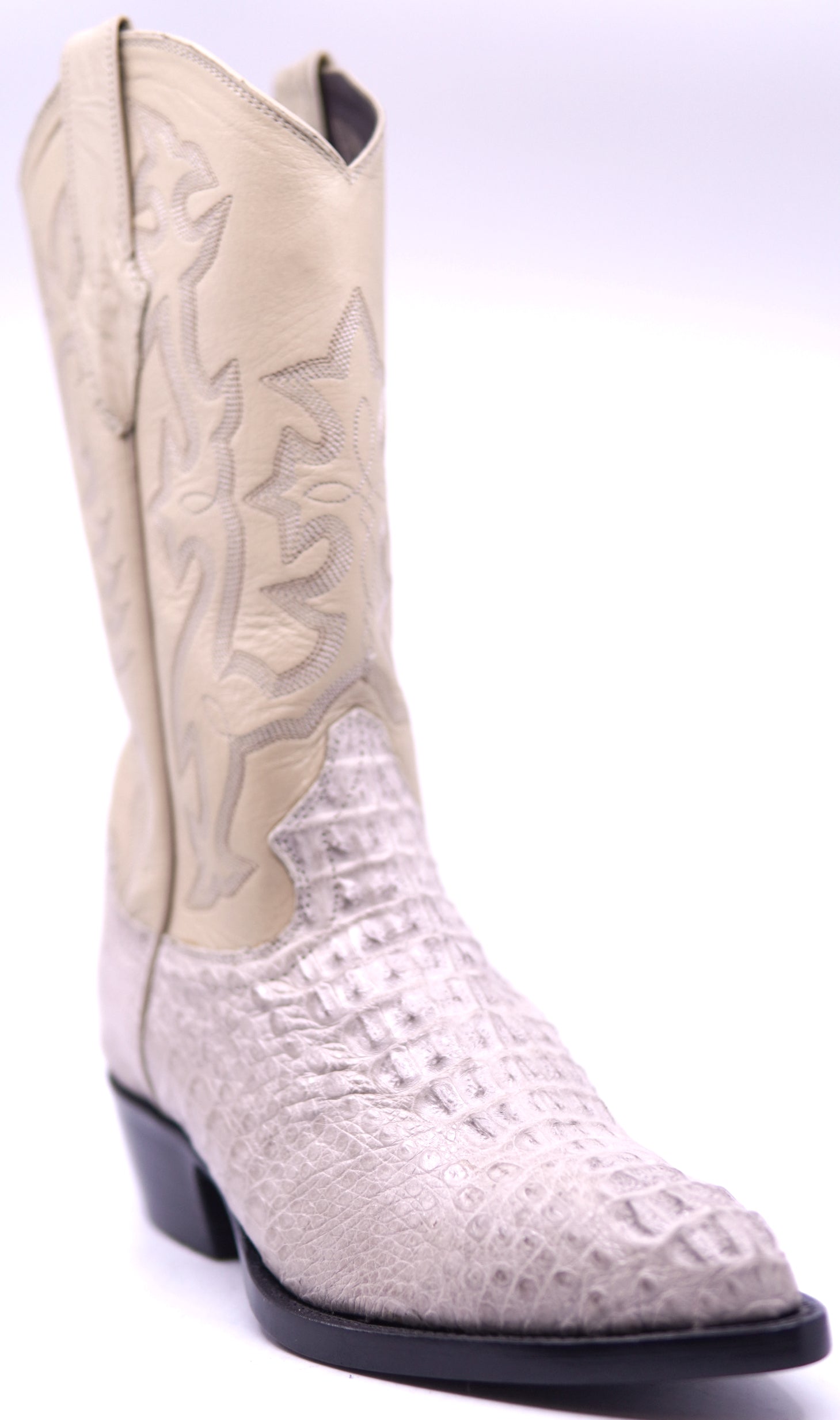 Genuine Caiman Hornback Cowboy Boots image 2