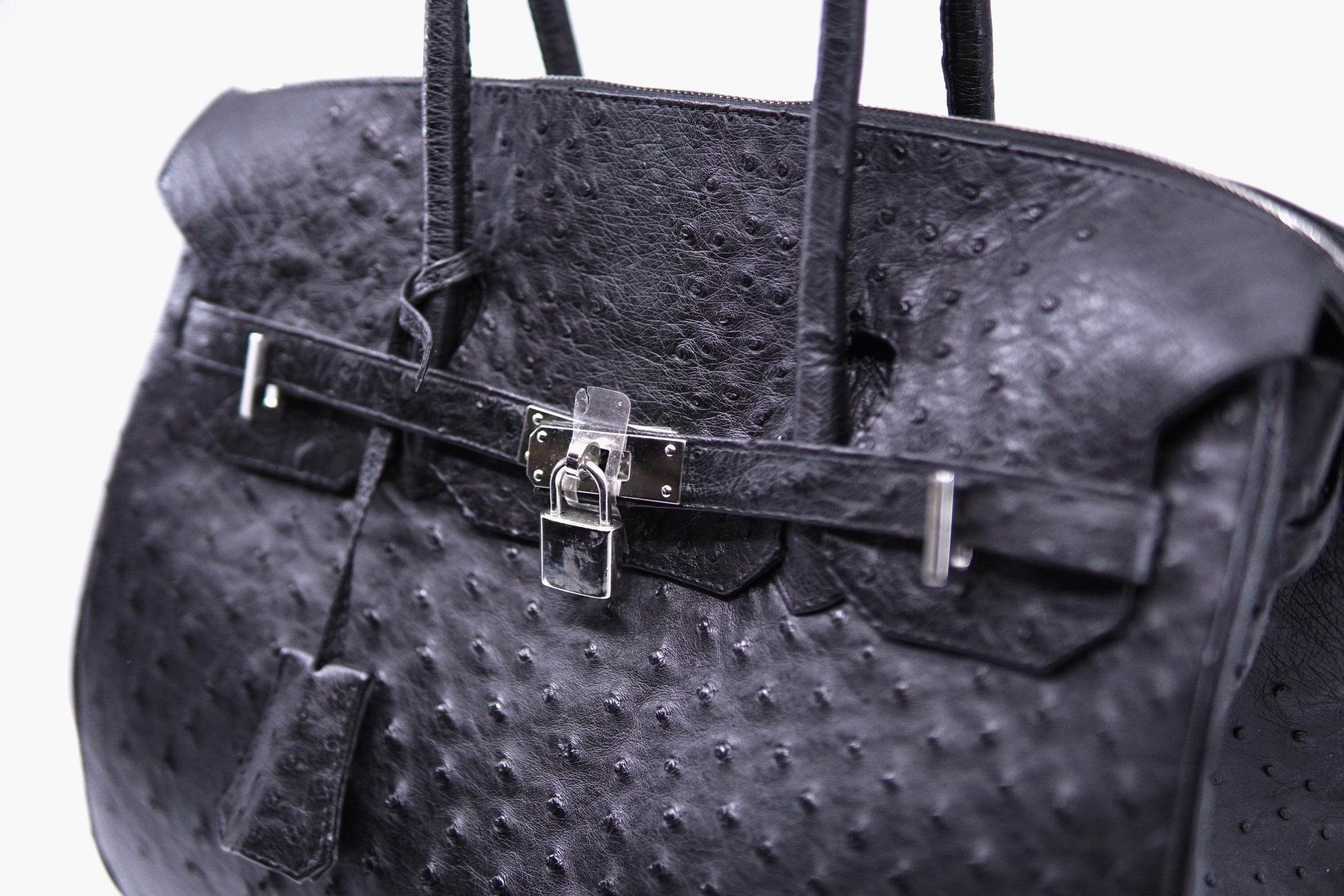 Large Black Ostrich Purse image 2