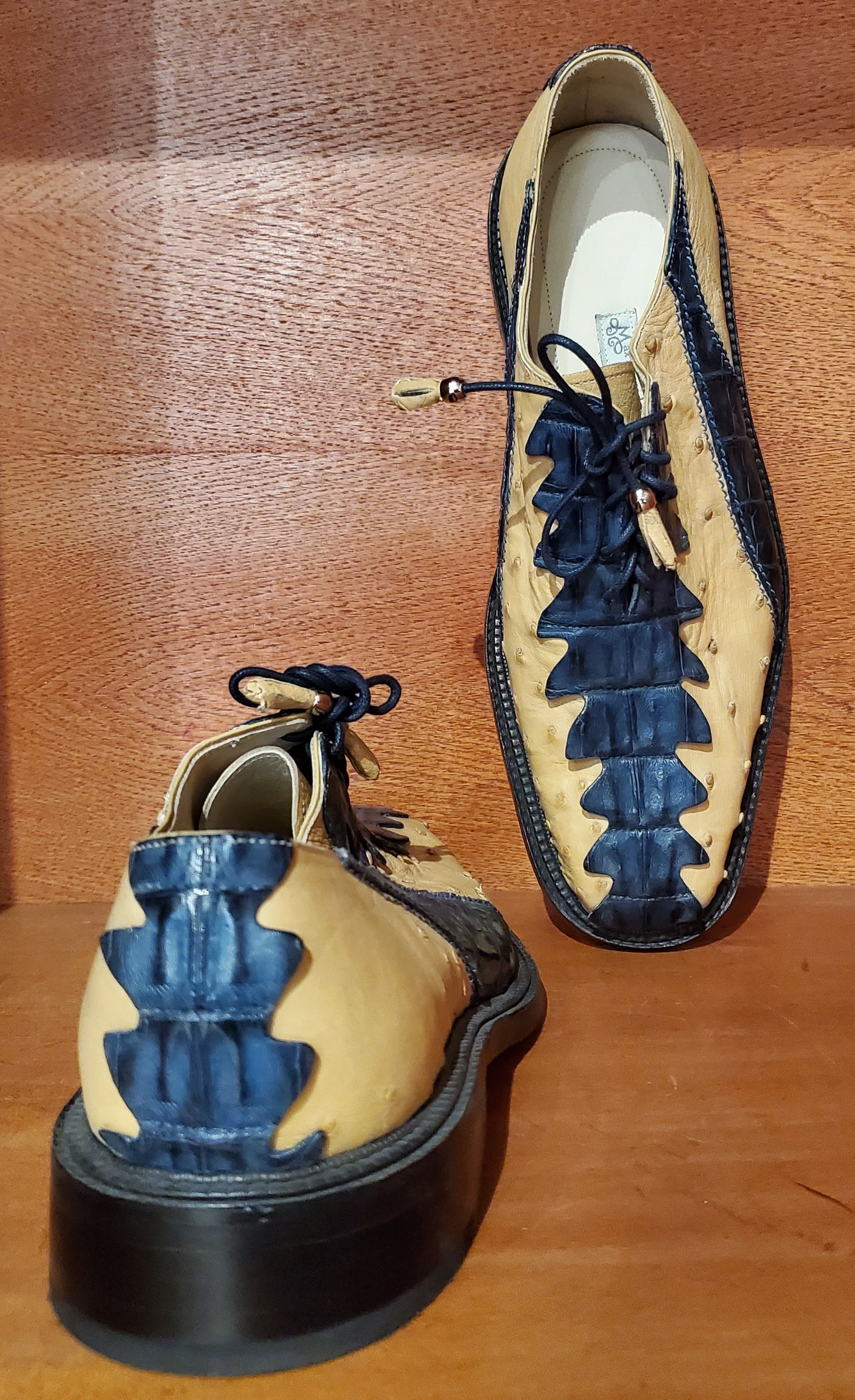 Crocodile and Ostrich Dress Shoe US Men's 10.5 image 3
