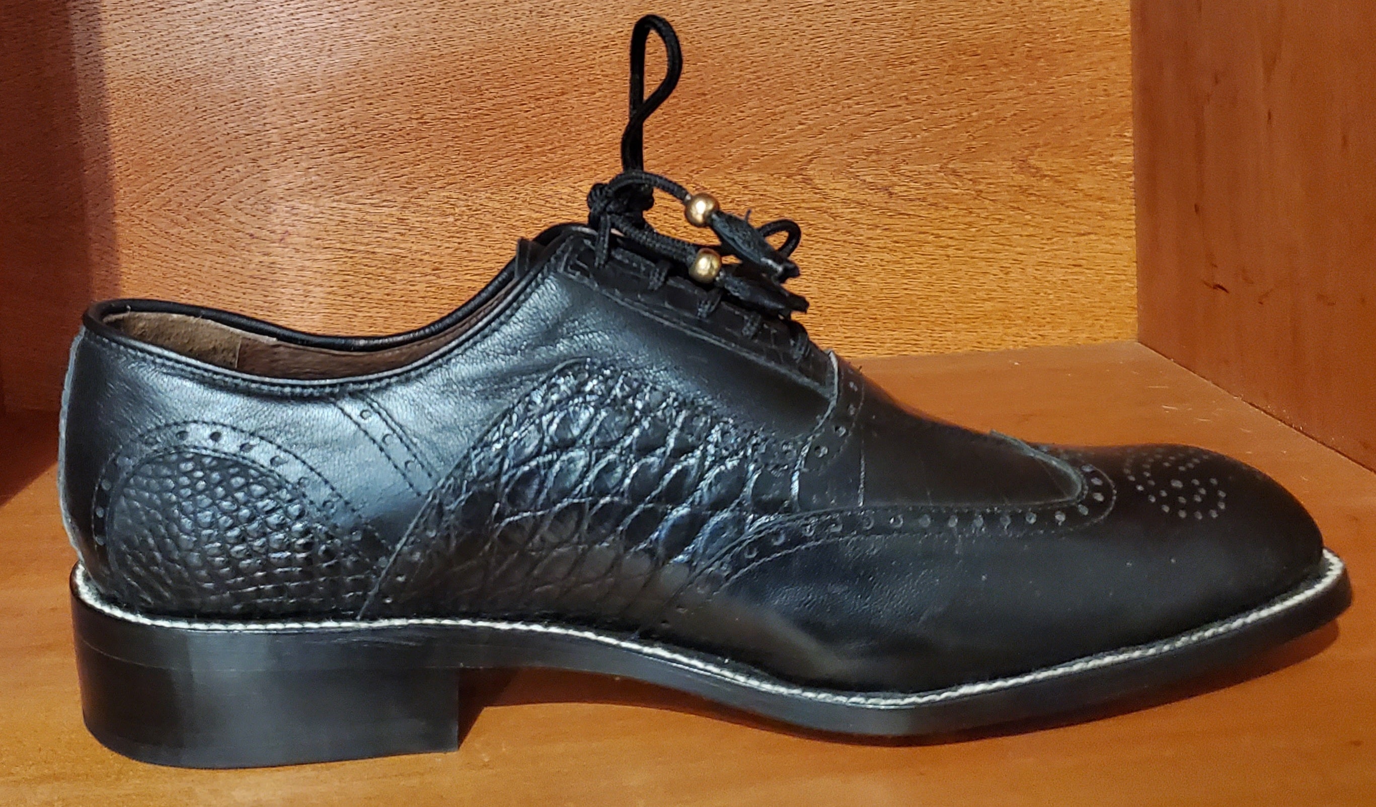 Alligator Belly & Leather Dress Shoe US Men's 11.5 image 0