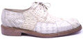 007 Light Gray & Beige Crocodile Hornback Dress Shoe image 0