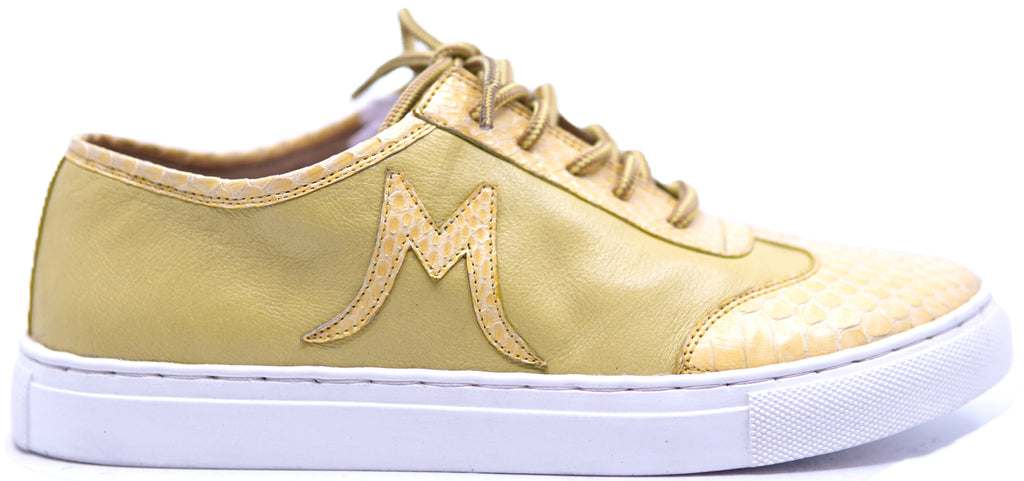 Genuine Leather & Python Sneakers image 0