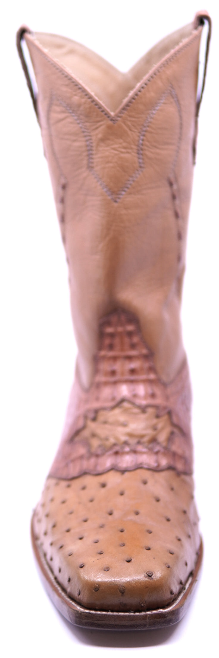 Genuine Ostrich & Caiman Cowboy Boots image 3
