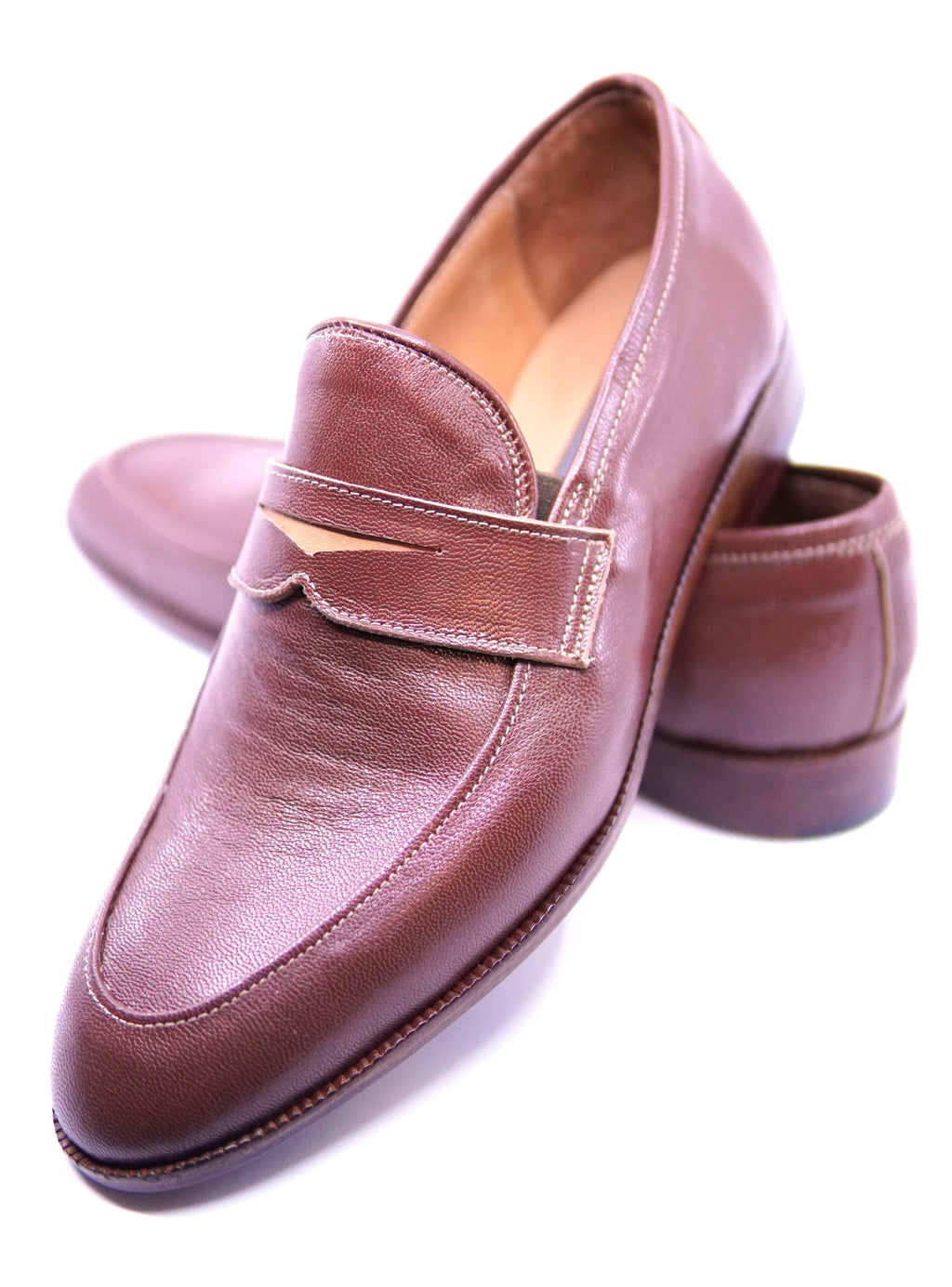 Cognac Leather Penny Loafer US 11 image 1