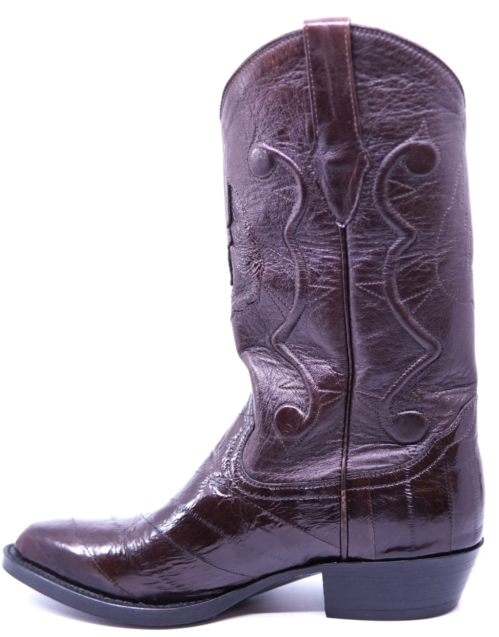 Genuine Burgundy Eel Cowboy Boots image 1