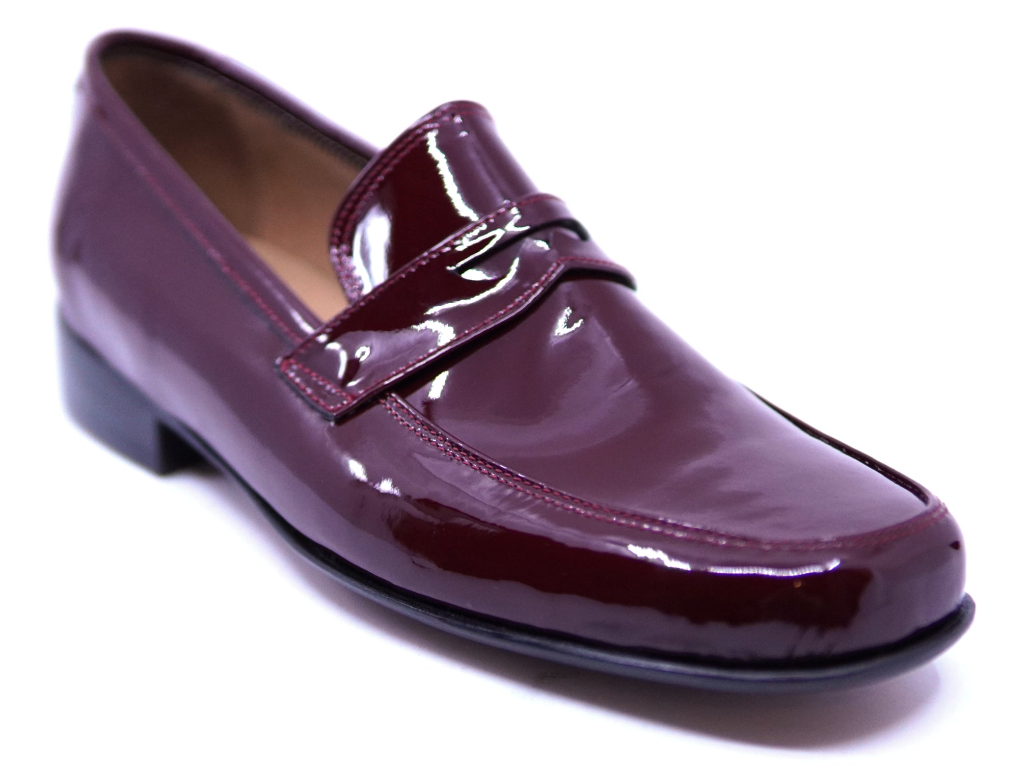 Burgundy Patent Loafers US 10 image 1