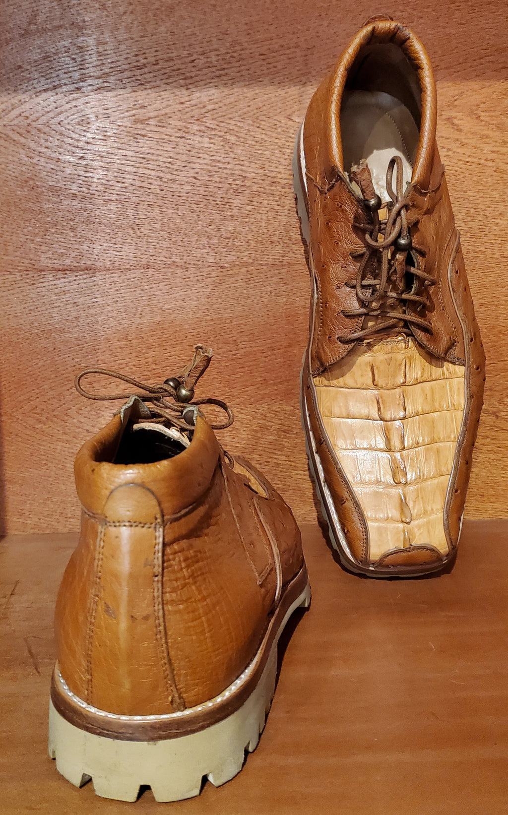 Ostrich & Caiman Tail Ankle Boot US Men's 10.5 image 3