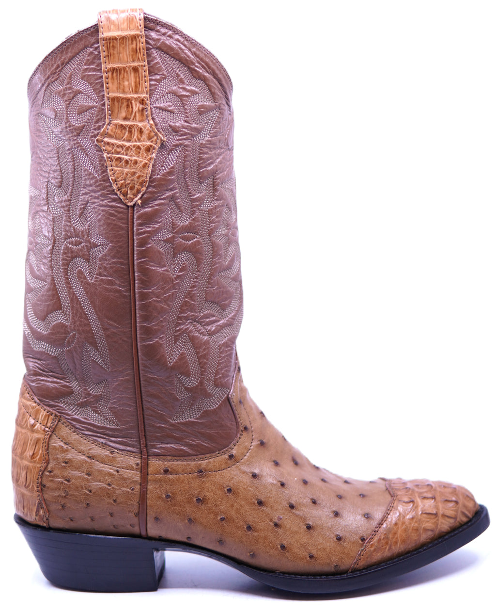 Genuine Ostrich & Caiman Cowboy Boots image 0