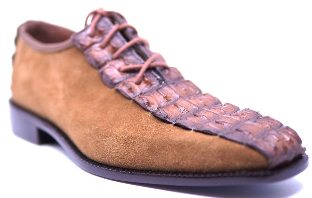 Genuine Suede & Alligator Hornback image 2