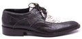 Genuine Dark Brown Leather & Snake Dress Shoe image 0
