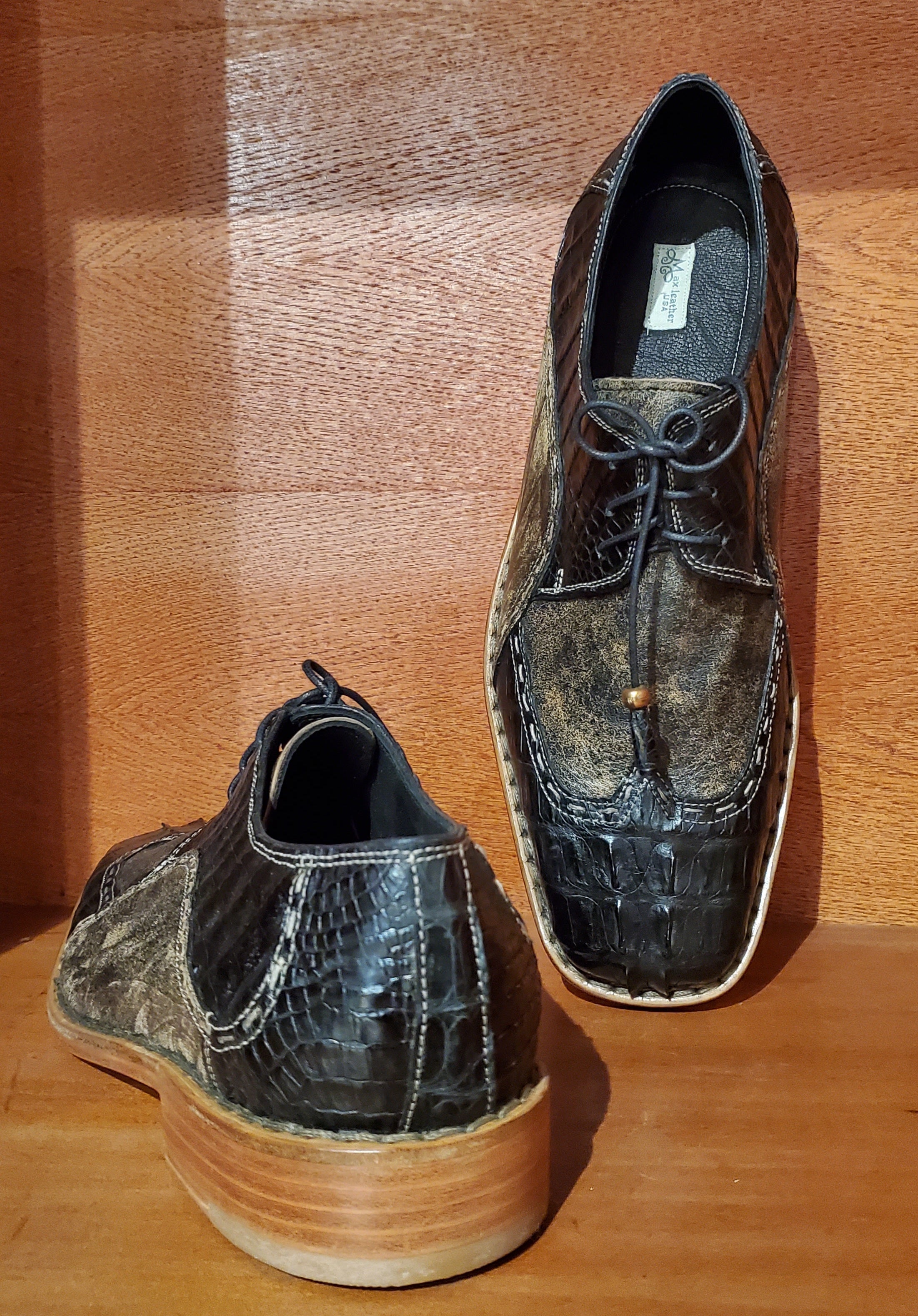 Crocodile & Leather Dress Shoe US Men's 11.5 image 3