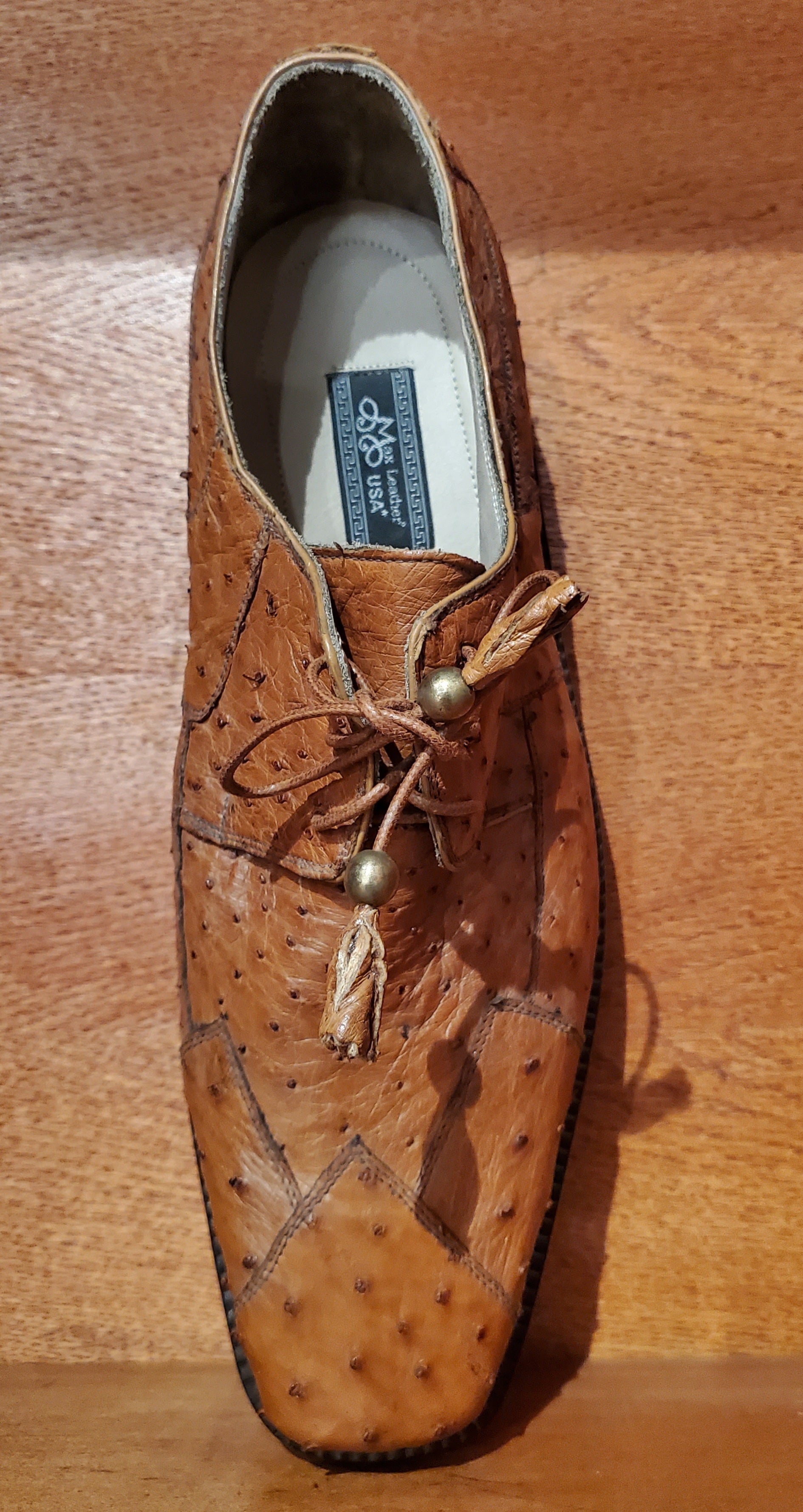 Full Cognac Ostrich 007 US Men's 10.5 image 2