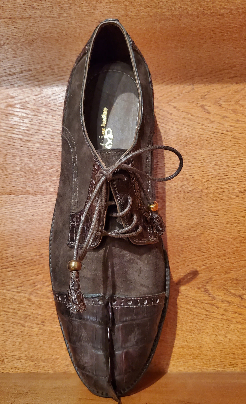 Crocodile Tail and Suede Cap Toe US Men's 11.5 image 2