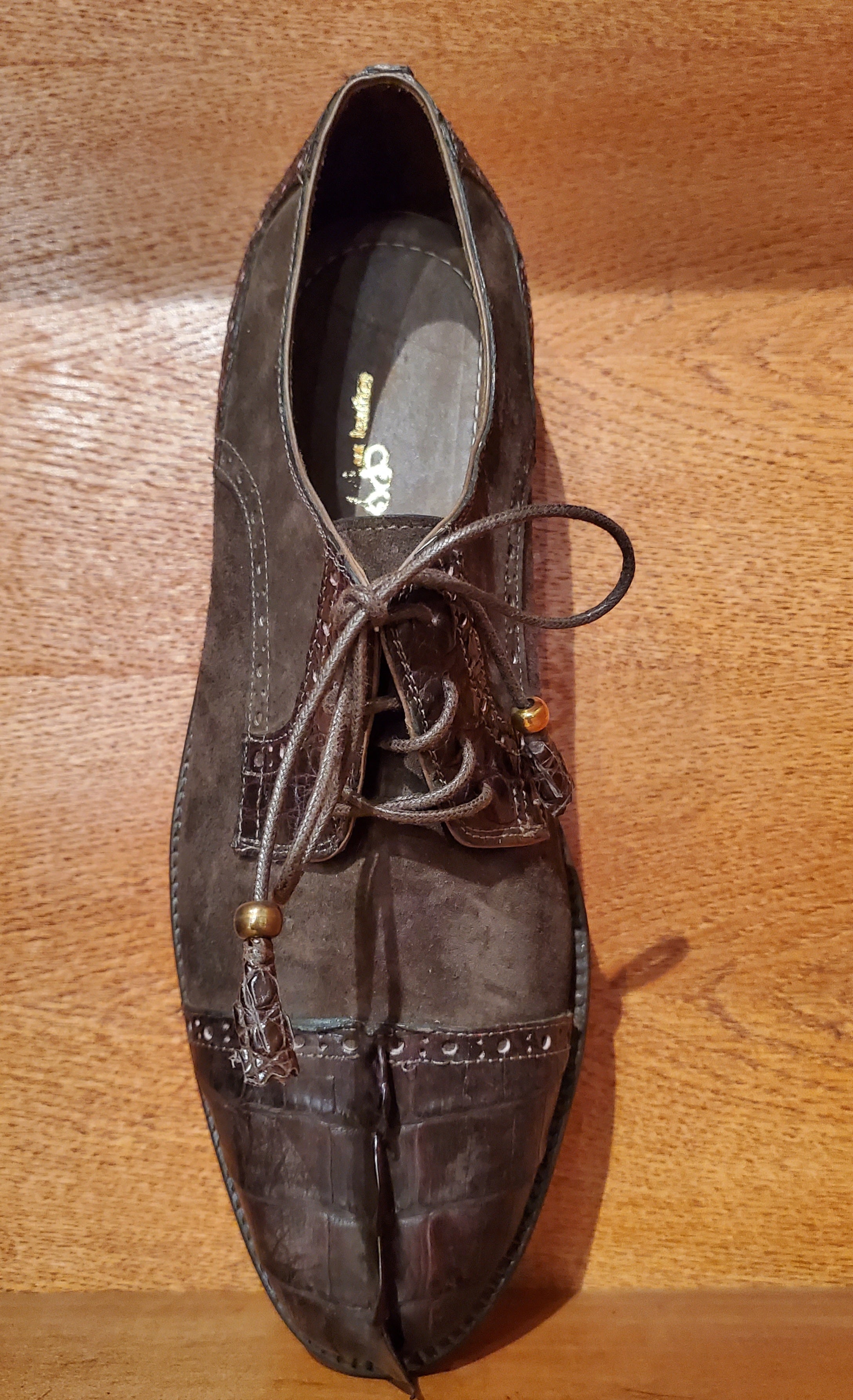 Crocodile Tail and Suede Cap Toe US Men's 11.5 image 2