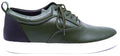 Vegan Olive Green Leather Sneaker image 0