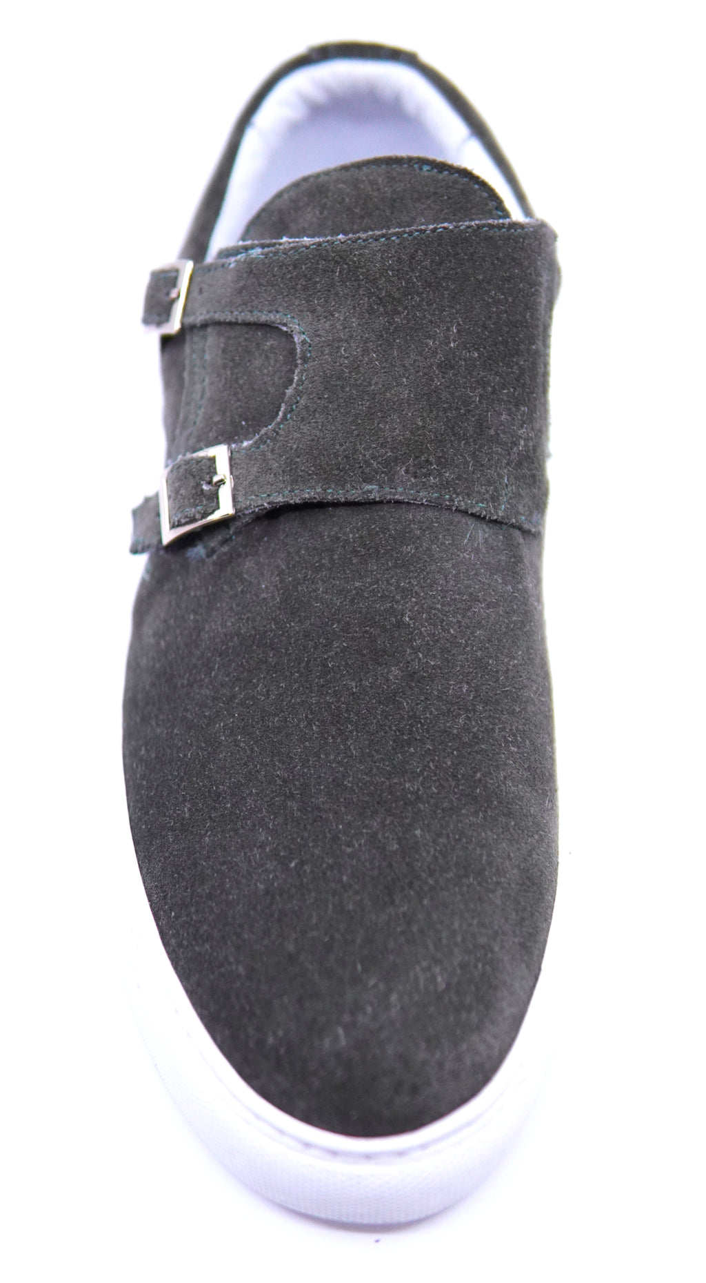 Olive Green Suede Monk Strap Sneaker US 8 image 2