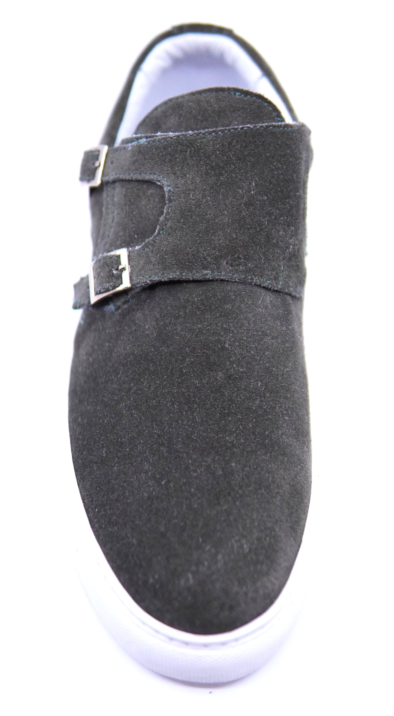 Olive Green Suede Monk Strap Sneaker US 8 image 2