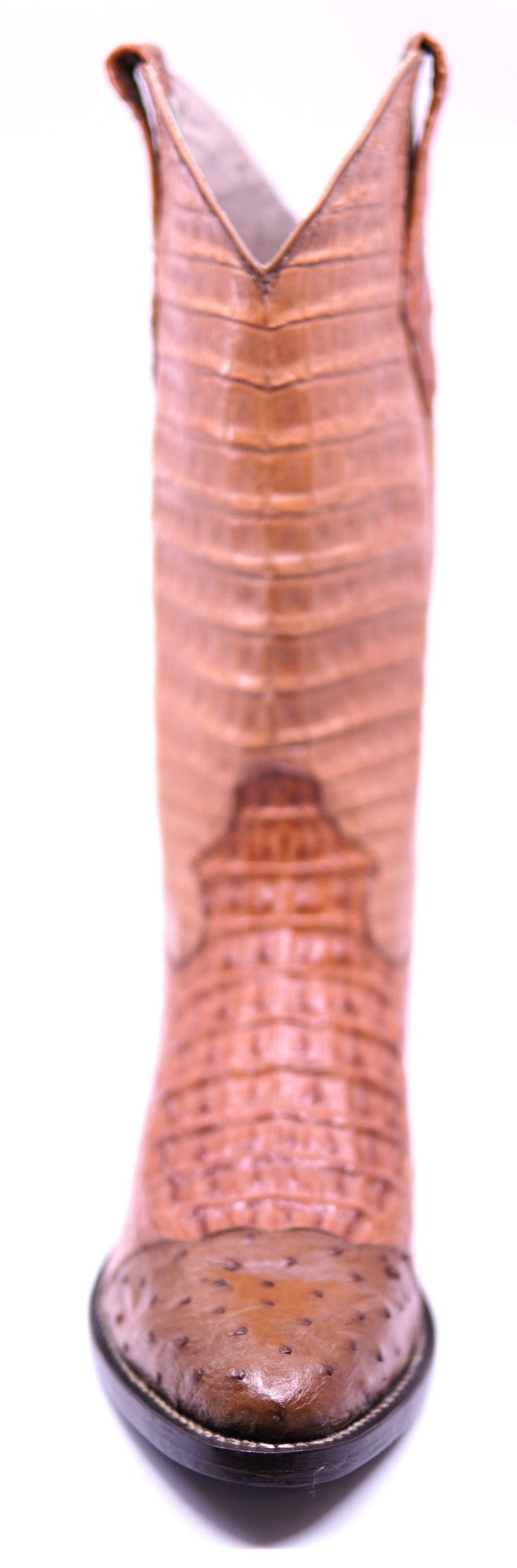 Genuine Caiman & Ostrich Cowboy Boots image 3
