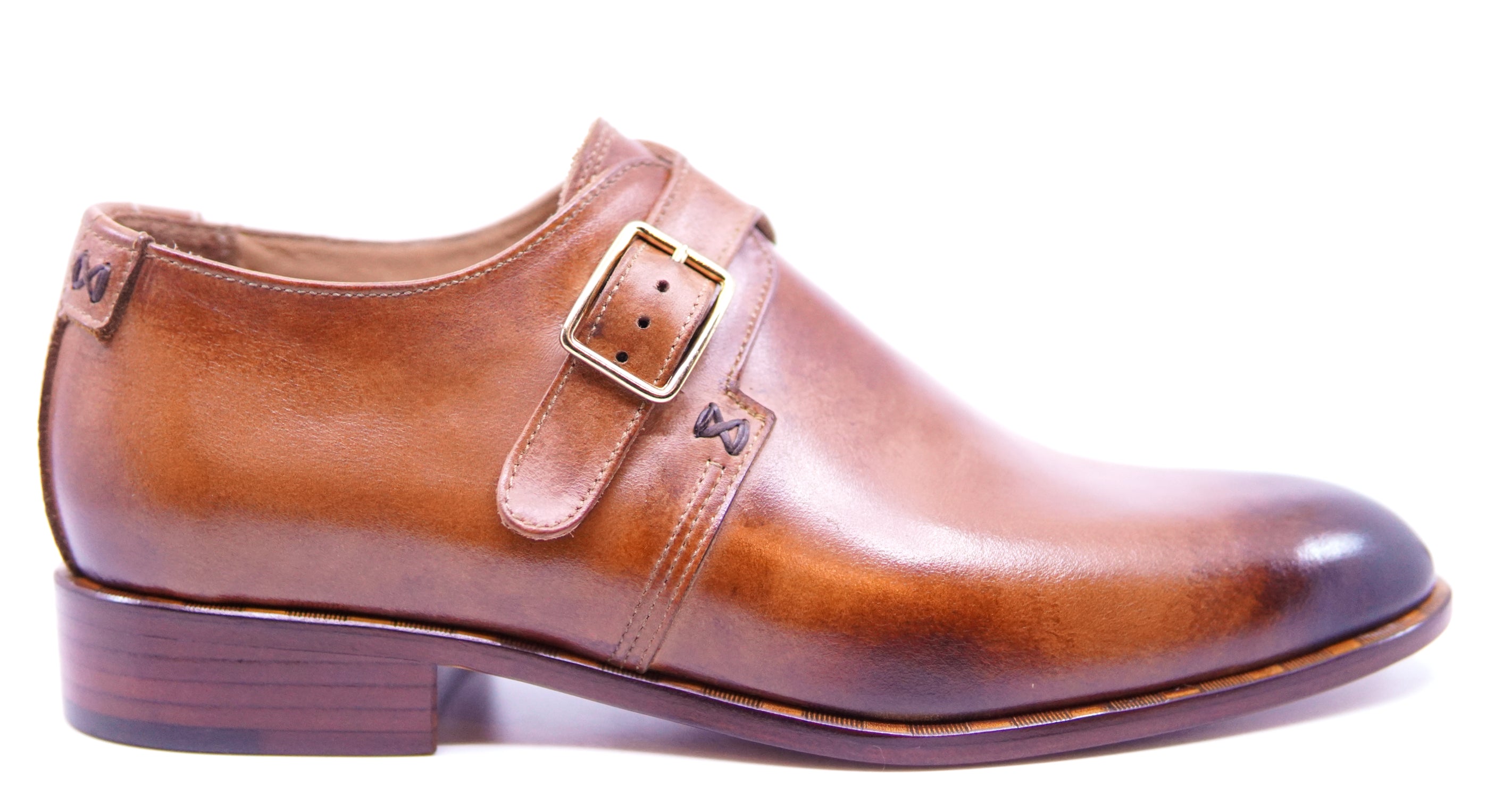 Cognac Monk Strap Dress Shoes image 0