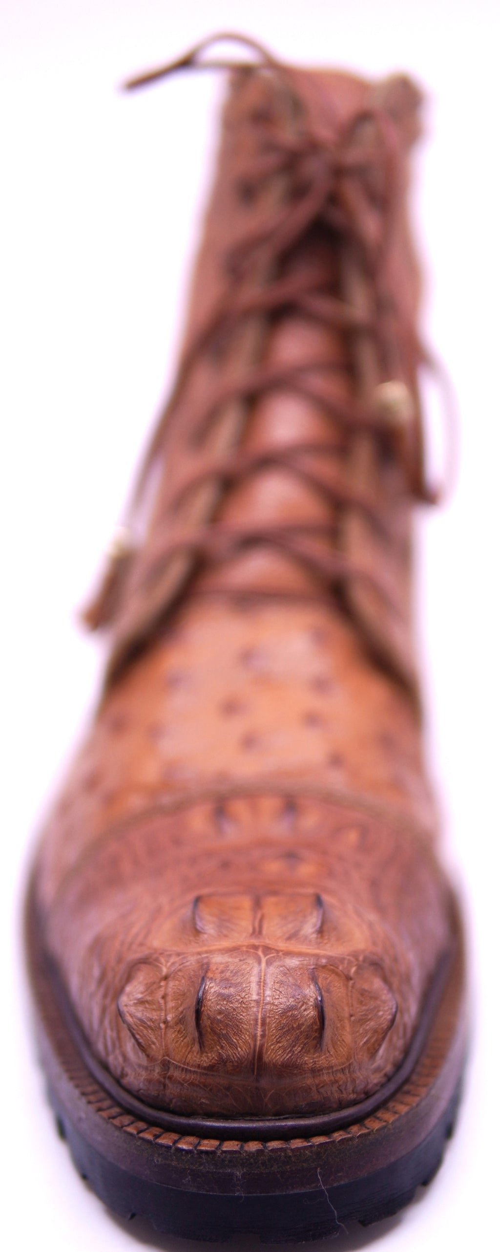 Genuine Crocodile Hornback & Ostrich Combat Boots image 3