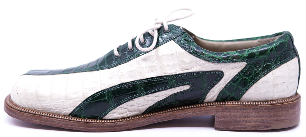 Genuine Full Crocodile Square Toe Dress Shoe image 1