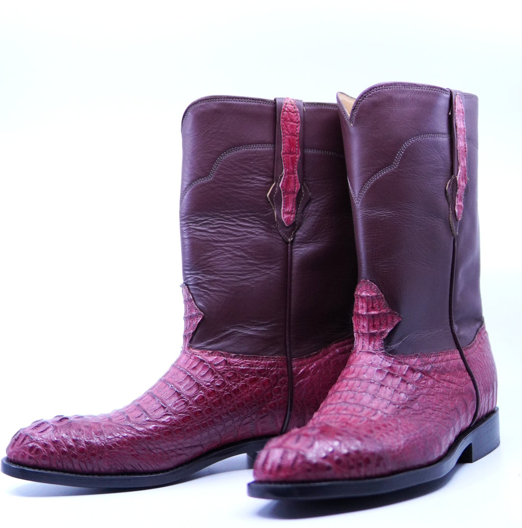 Burgundy Croc Roper US Men's 10EE image 3
