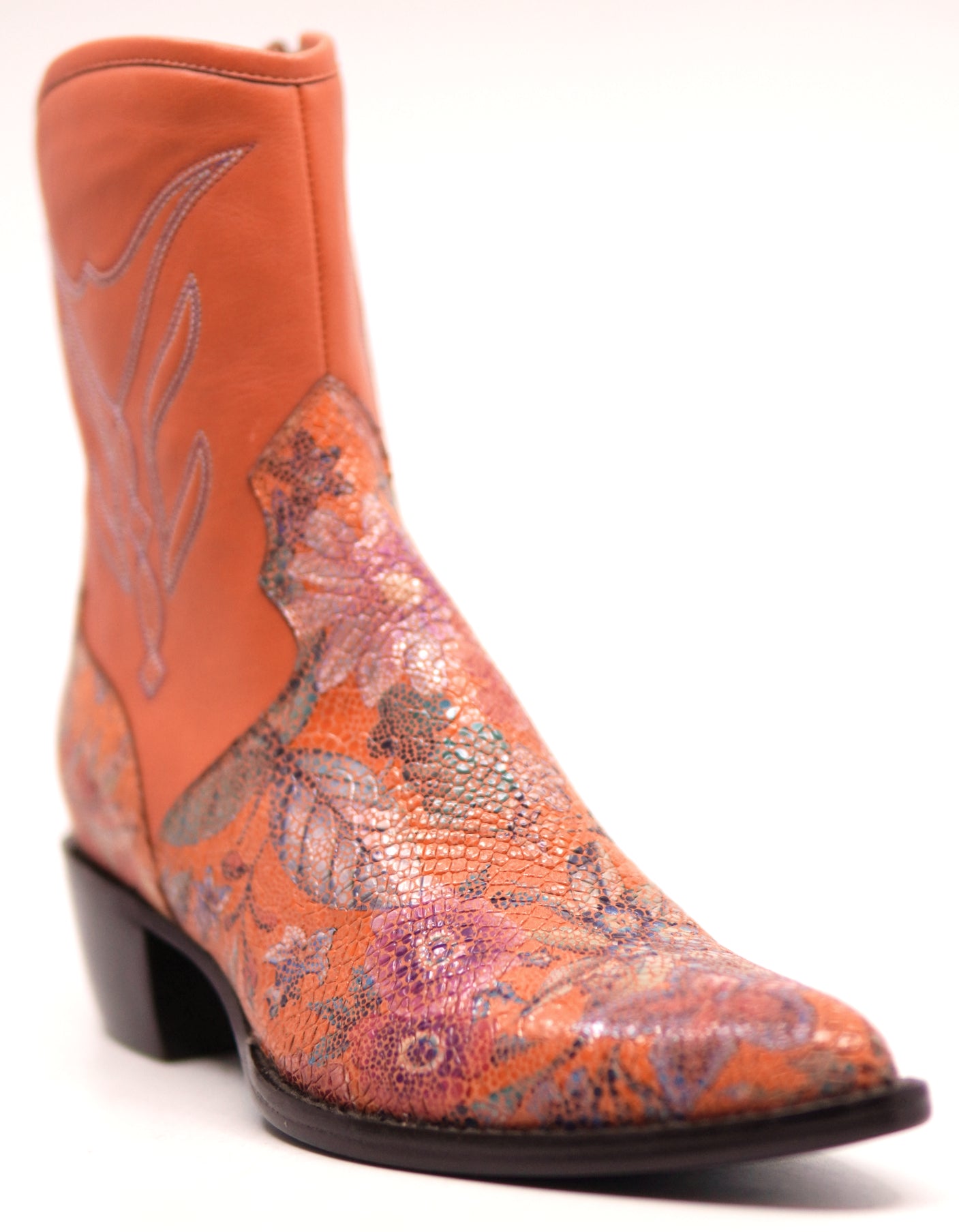 Genuine Leather Floral Printed Botin 8.5-US Women's 8.5 image 2