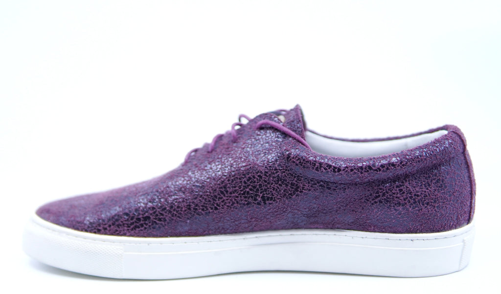 Textured Burgundy Leather Sneaker US 9 image 2