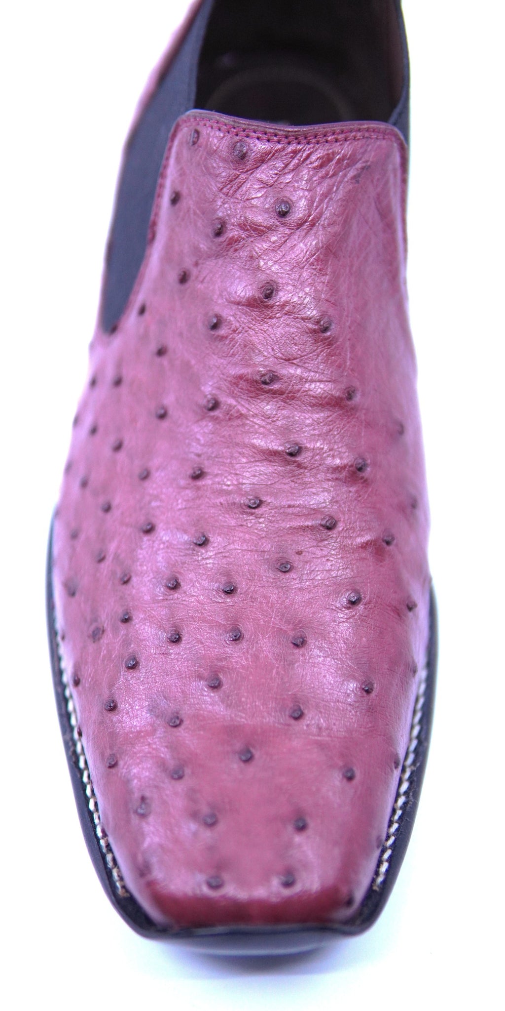 Burgundy Ostrich Chelsea Boots US Men's 10 image 1